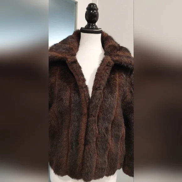 Elegant Brown Teddy Jacket for Women - Picture 3 of 11
